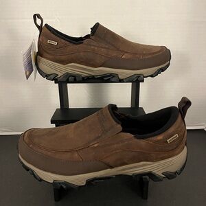 MERRELL - Women’s Suede Leather Dark Earth Kamori Slip On Moc Shoes - Size 8